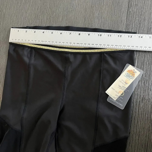 C&C California Black fitness Workout wear Legging pant gold Waistband glitter Sm - Picture 7 of 9